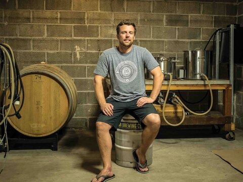 While commercial brewing is a long way from a home-sized setup, the knowledge Frank Trosset gained from his home-brewing days has been vital to Aslan Brewing Co.’s success. Photo: Brandon Watts