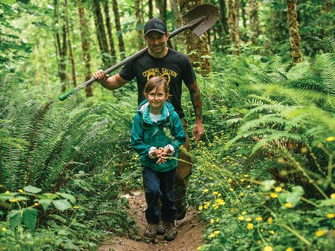 Todd Zimmerman and his daughter Mabel took advantage of closed schools and more time at home last year to bond over building trails together.